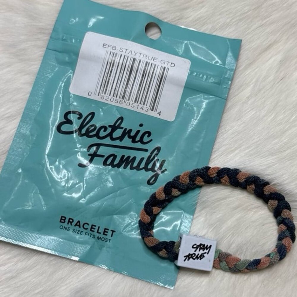 Electric Family Stay True Woven Bracelet Hand Wrap NEW